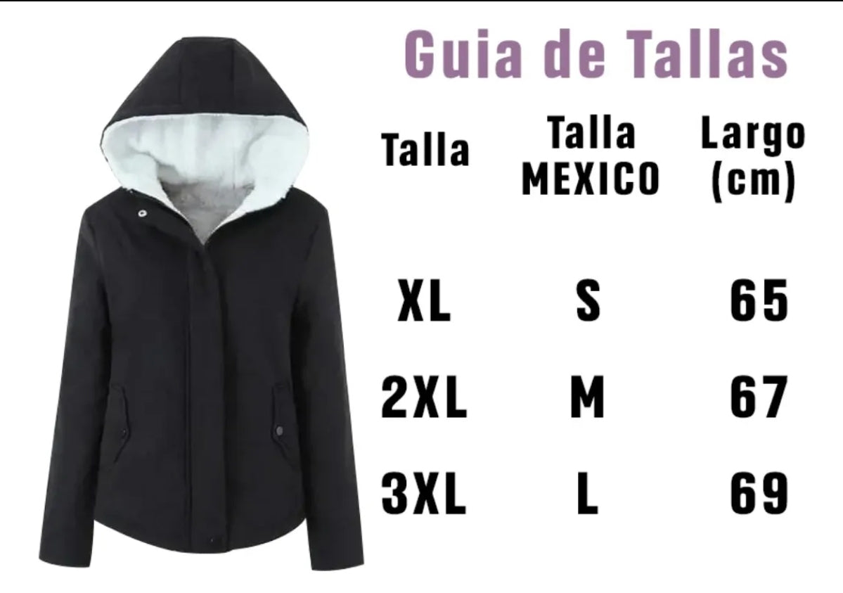 Chamarra Mujer Afelpado lnterior Moda Con Capucha 1215 Am7