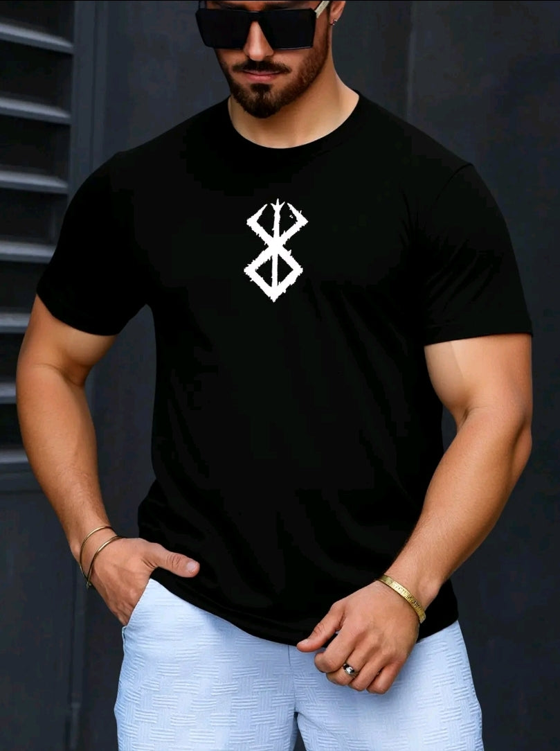 Playera Camiseta Unisex Anime - Berserk Poster Guerrero Negro