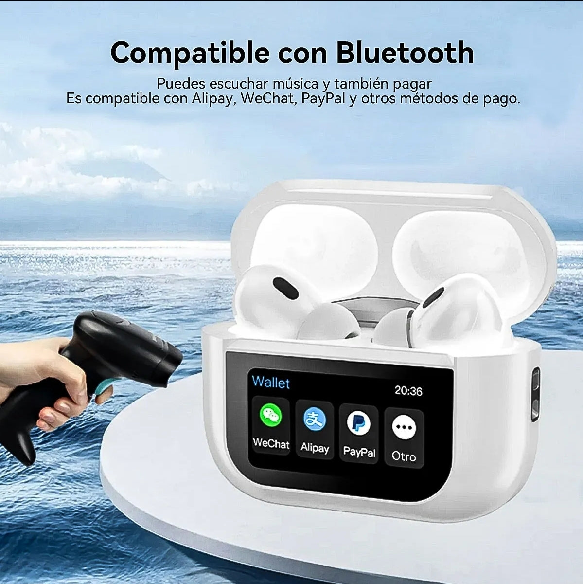 Audifonos In-ear Inalámbricos Keluona A9 Pro Negro Con Bluetooth, Control De Cámara, Cambic De Fondo De Pantalla Y Likes En Video R9