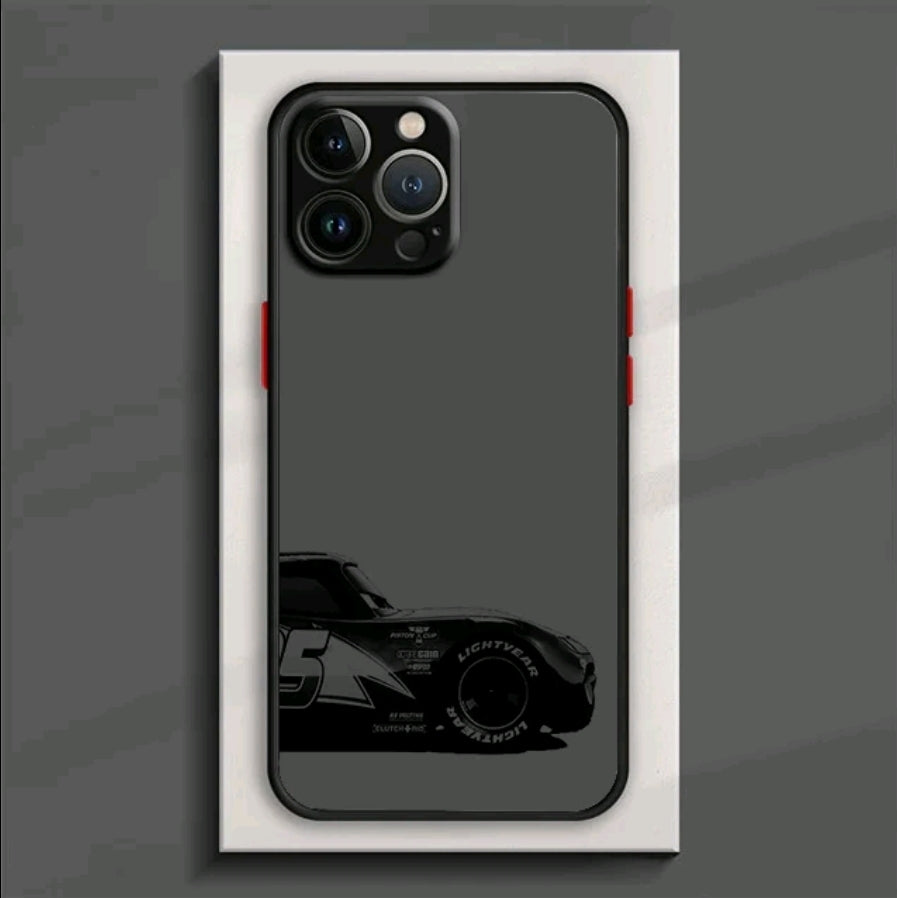 Funda de Teléfono con Logo de Coches para iphone 16 15 14 13 12 11 Mini Pro Max X XR XSMax 7 8 PIus, Cubierta Trasera Transpaente Mate, Protección a Prueba de Golpes