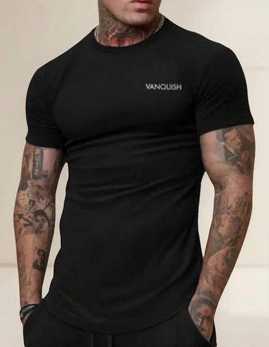 Playera Deportiva Casual Slim Ft Spandex Vanquish V Q A04 G