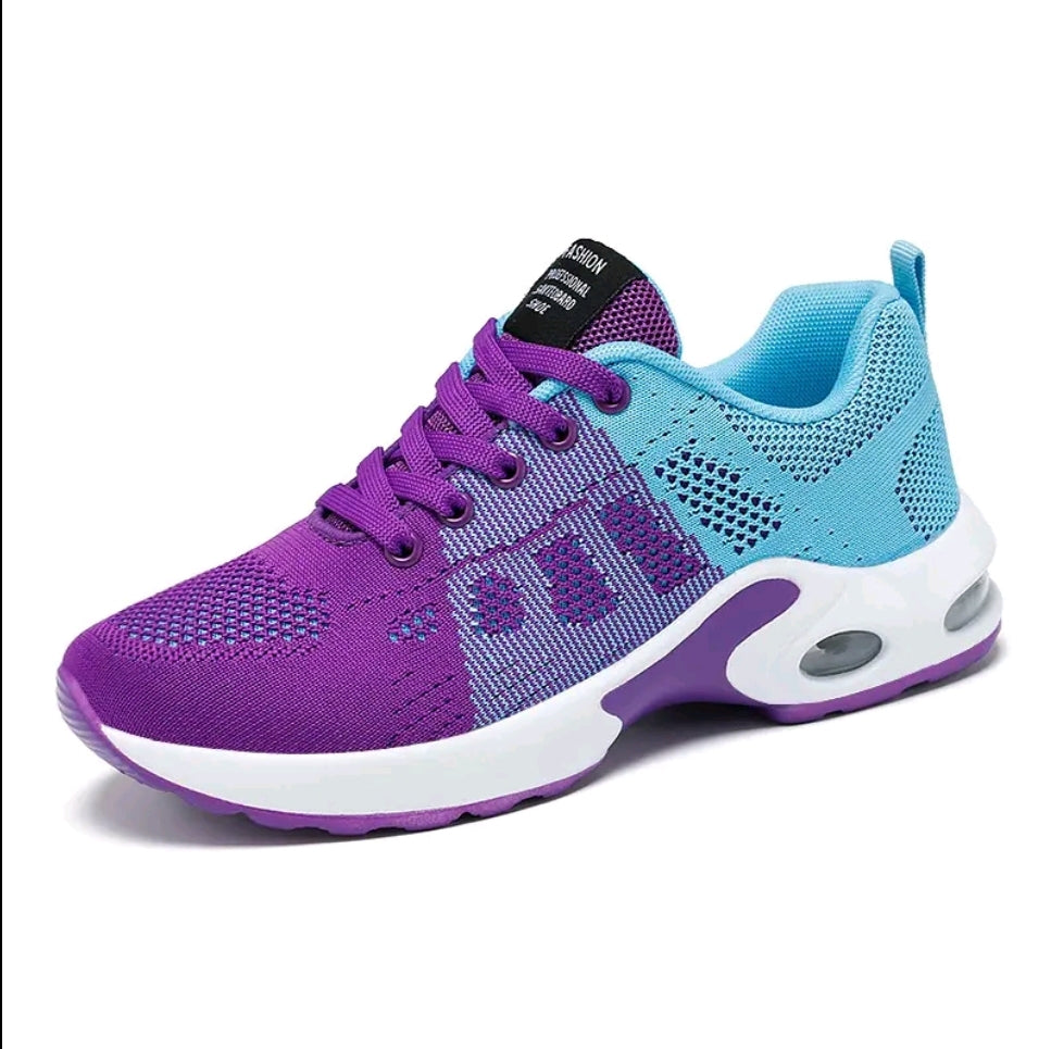 Zapatillas deportivas casuales para mujer con malla estampada para una comodidad transpirable Zapatos casuales para exteriores con