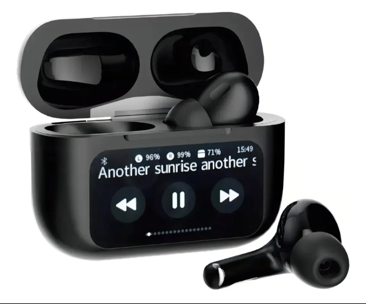 Audifonos In-ear Inalámbricos Keluona A9 Pro Negro Con Bluetooth, Control De Cámara, Cambic De Fondo De Pantalla Y Likes En Video R9