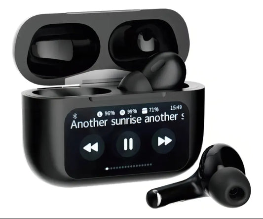 Audifonos In-ear Inalámbricos Keluona A9 Pro Negro Con Bluetooth, Control De Cámara, Cambic De Fondo De Pantalla Y Likes En Video R9
