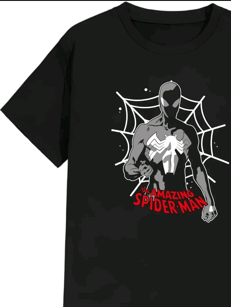 Playera manga corta unisex gym Marvel Spiderman simbionte (Rabbit man)