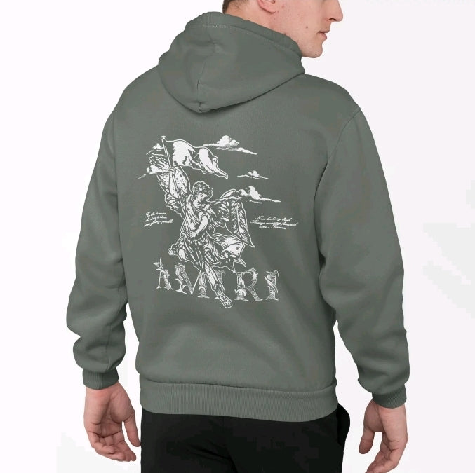 Sudadera Hoodie Casual Urbano Gym Amir i Ángel Bandera Unisex Unitalla con Capucha