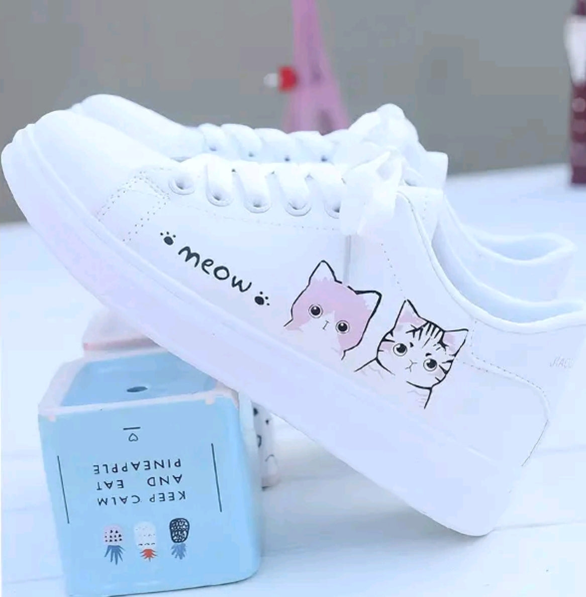 Zapatos casuales de mujer, piel impermeable, estampado animal, cómodos y ligeros, suela gruesa, con cordones, punta redonda suave, calzado deportivo casual para exterior.