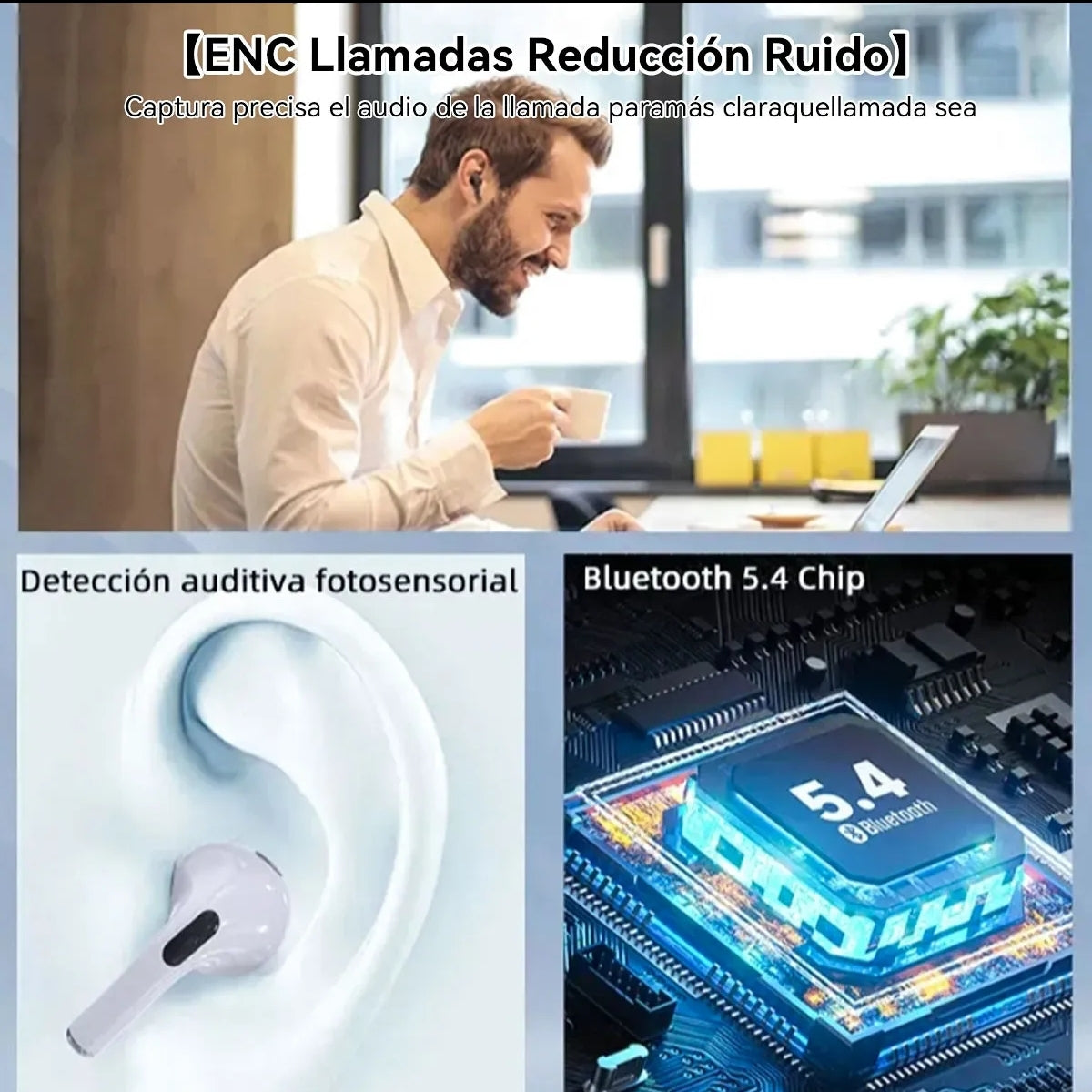 Audifonos In-ear Inalámbricos Keluona A9 Pro Negro Con Bluetooth, Control De Cámara, Cambic De Fondo De Pantalla Y Likes En Video R9