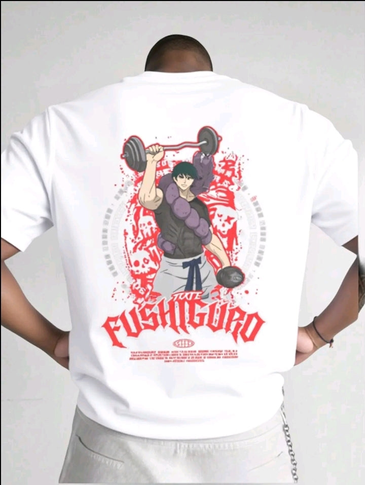 Playera Unisex Oversize Gym Toji Fushiguro Pesas