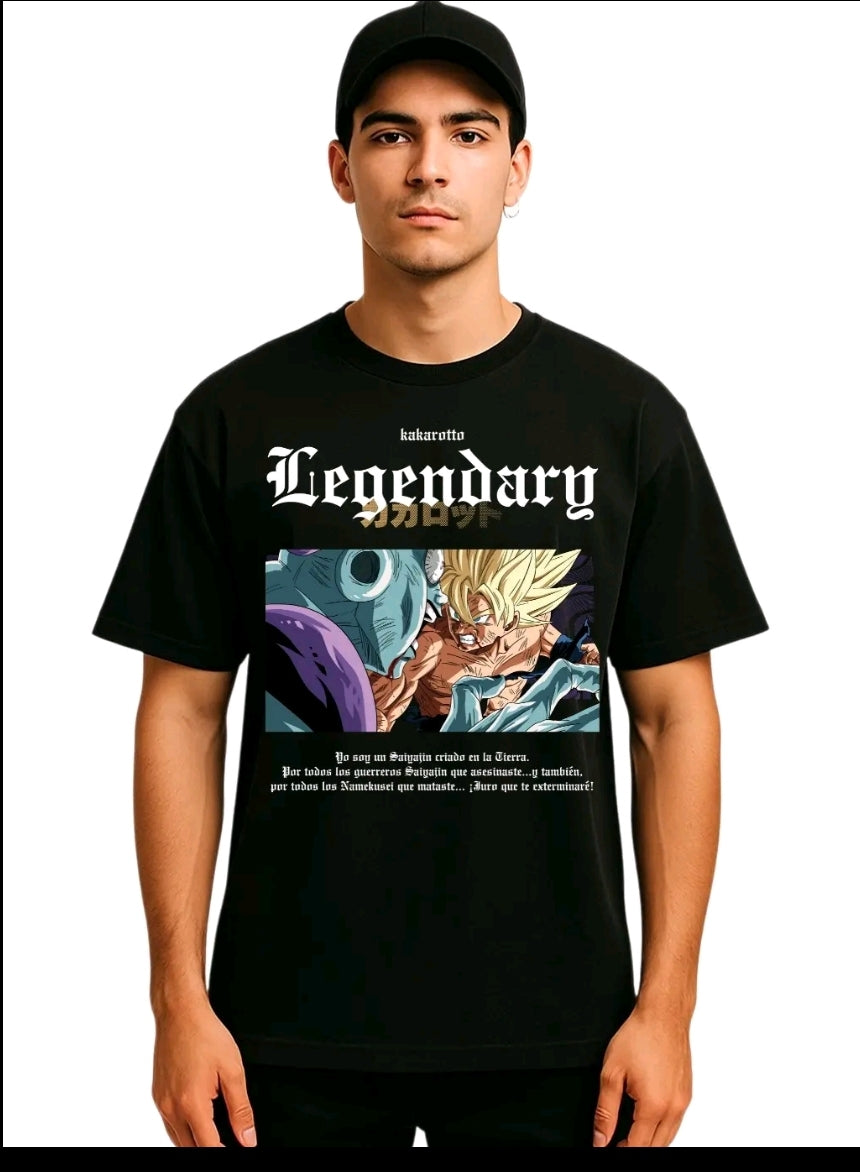 Playera dragon Ball Goku v freezer unisex manga corta algodón (Rabbit Man)
