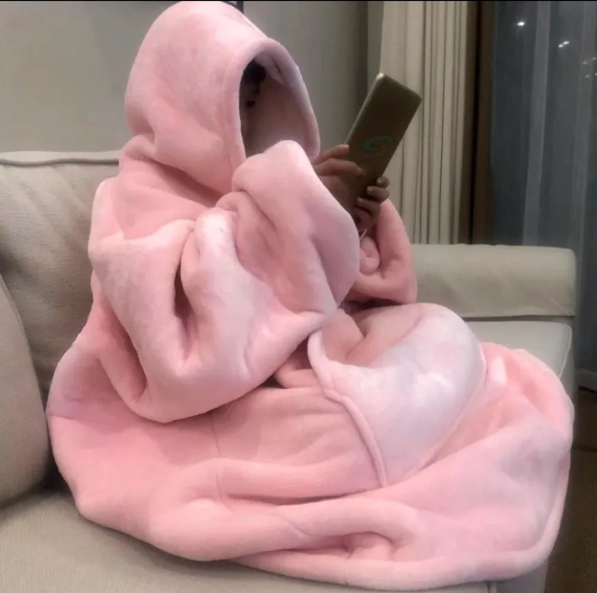Sudadera Cobija Hoodie Con Capucha Afelpada Calientita Suave