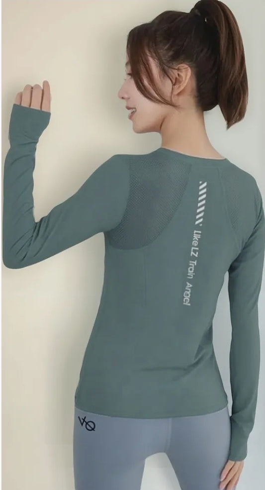 Playera Licra Deportiva Gym Correr Mujer Vanquish CO01 AmT