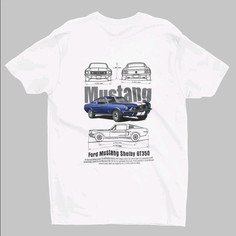 Playera Unisex Oversize Autos - Ford Mustang Shelby GT350
