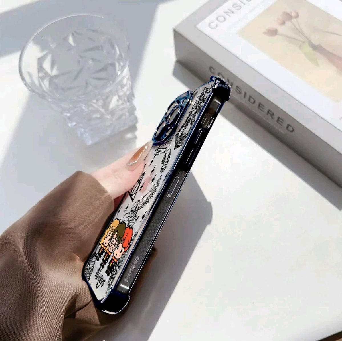 Funda de teléfono con retrato mágico de Harry Potter compatible con for iphone 16, 15, 14, 13, 12, 11 Pro Max, X, XR, XS Max, 7, 8 Plus, con un respaldo suave transparente para protección contra caidas