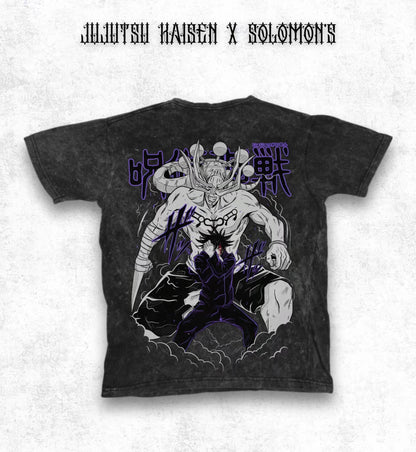 Playera JJK Megumi X Solomon's - Mineral Wash -
100% Algodón