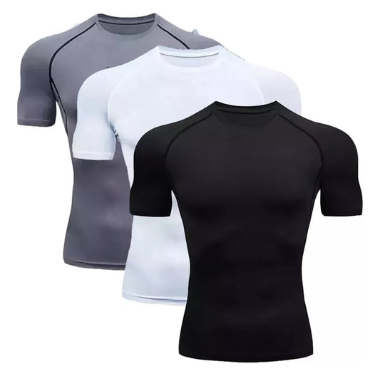 3pzs Playera Licras Deportivas Hombre Compresión Manga Gym