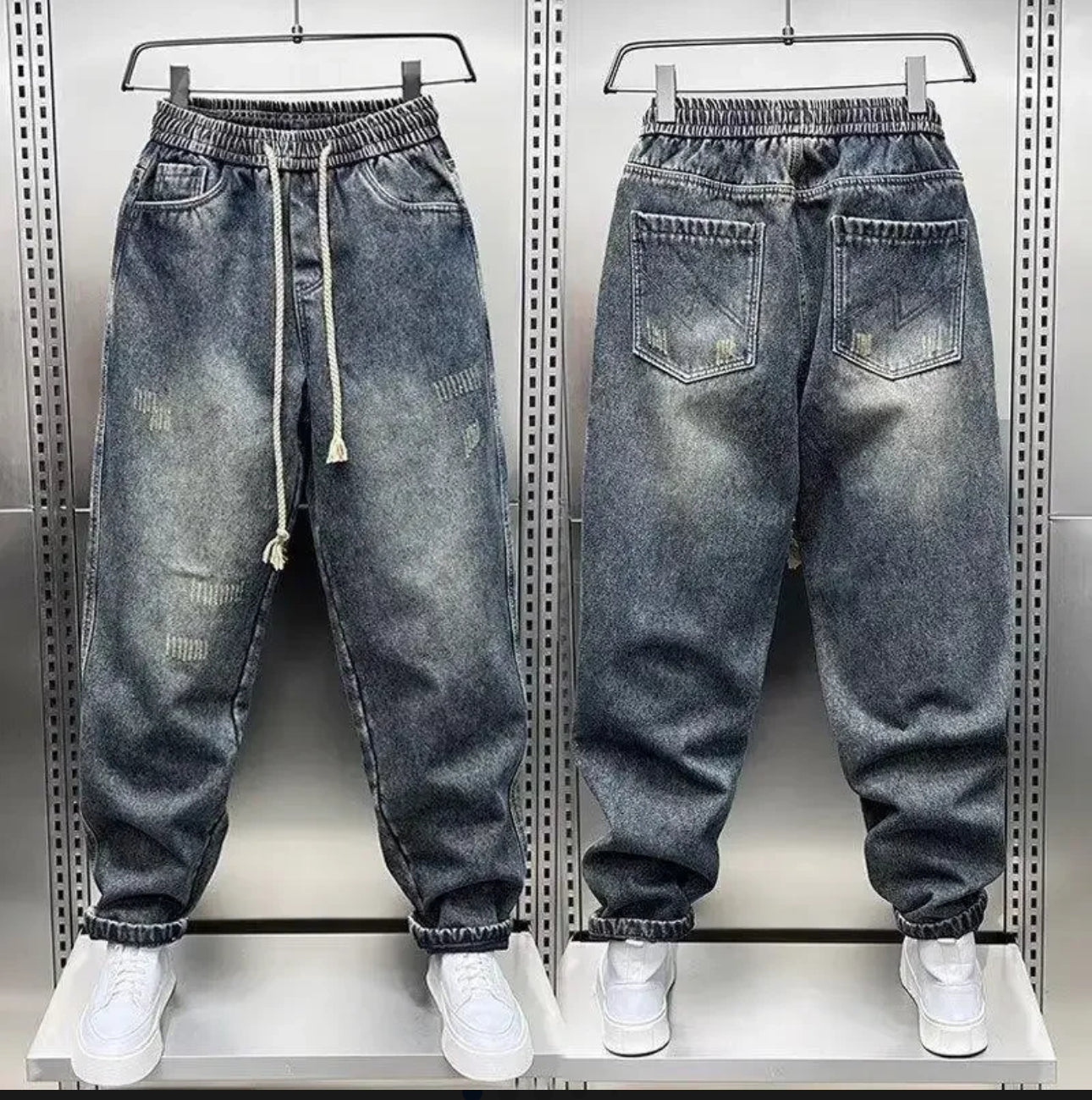 (🌎 INTERNACIONAL COMERCIO) Vaqueros Holgados De Algodón K841 2024 Otoño Para Hombre