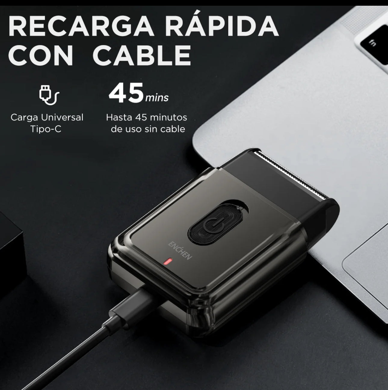 ENCHEN MSO03 Mini Afeitadora
Portátil | Diseño de Doble Hoja | Motor de Alta Velocidad | Afeitadora Recargable por USB I
Esenciales de Viaje | Negro