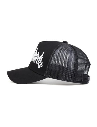 Gorra de béisbol bordada con llamas para hombres ~ y mujeres, protección solar ajustable, ideal para viajes en primavera y otoño, vacaciones en la playa