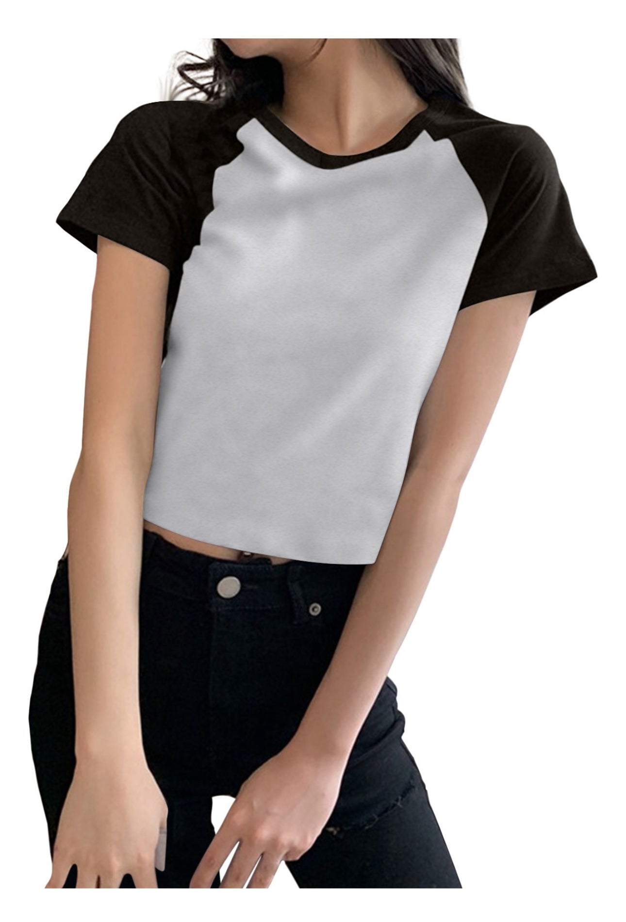 (🌎 PRODUCTO INTERNACIONAL) Camiseta Casual De Manga Corta Con Cuello Redondo Y Colores
