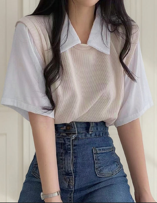 (🌍 INTERNACIONAL) Polo Mujer Verano - Estilo Universitario Y Holgado