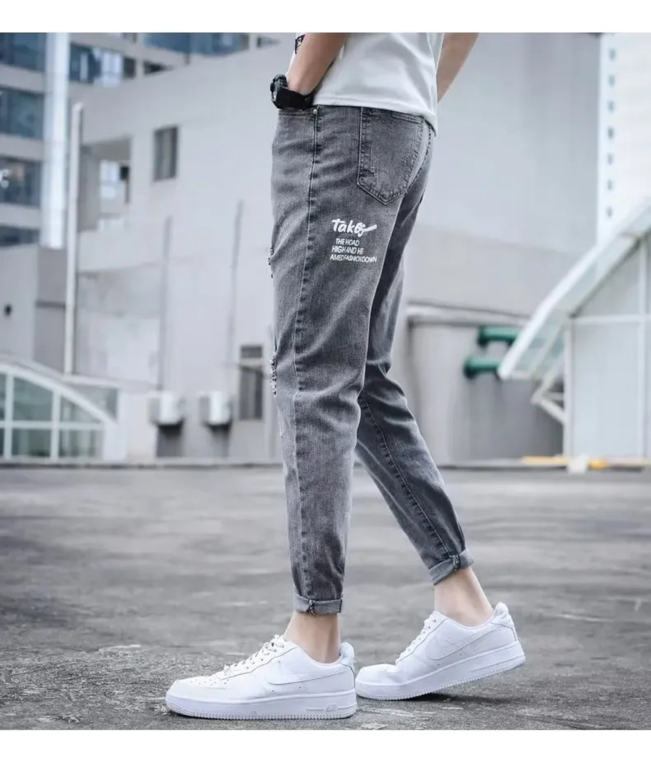 INTERNACIONAL Vaqueros Ajustados Para Hombre, Pantalones Casuales Modernos