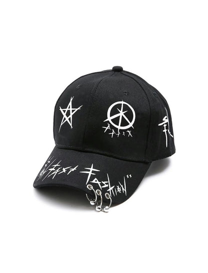 Gorra Unisex de Graffiti Hip Hop, Ajustable con Protección Solar para Primavera y Otoño, Viajes al Aire Libre, Playa y Vacaciones, Accesorio de Moda para Hombres y Mujeres