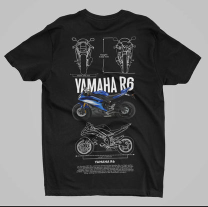 Playera Camiseta Unisex Motos
Yamaha R6 Azul