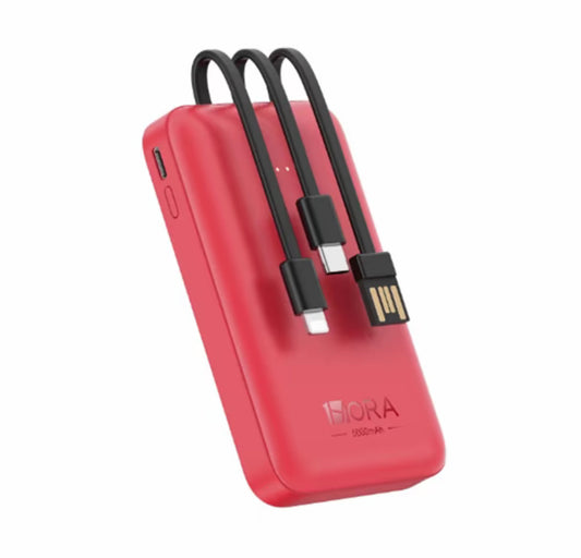 1HORA Power Bank Mini Portátil Batería 5000mah
Con Built In 3 Cables 1hora Usb C Baterias Para
Celular GAR261