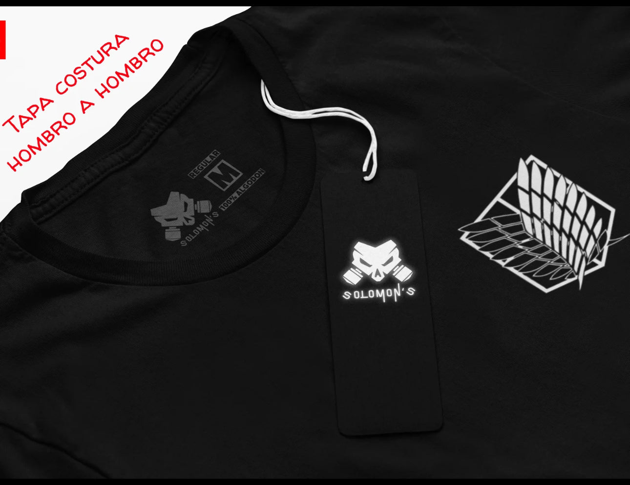 Playera Solomon's EREN - SHINGEKI | 100%
Algodón | Tacto Suave | Anime Streetwear