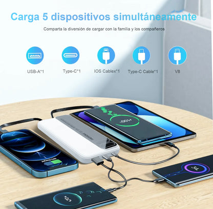 MOREKA K061 10000mAh Mobile Power 20W, Batería externa portátil de carga rápida, batería portatil compatible con iPhone 16 Pro Max/15-12