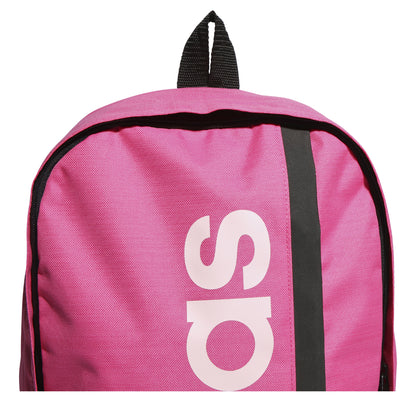 Mochila adidas Dama Essentials Linear Training Rosa Mujer Casual Bolsillo Lateral Cierre Correas Ajustables Laptop Bolsillo Frontal Capacidad 22.5 Lt