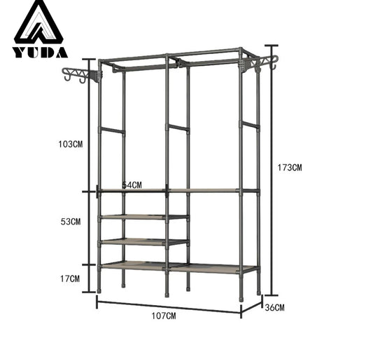 Organizador de Ropa Multifunción, Armario Closet Ropero Armable, Rack para Ropa Simple, Armario
Metalico Incluye 8 Pisos de Espacio de Almacenamiento, Puede Guardar
Ropa, Sombrero,Zapato, Estante De Aleación De Gran Cantidad Para Apartamento Y Dormitorio.