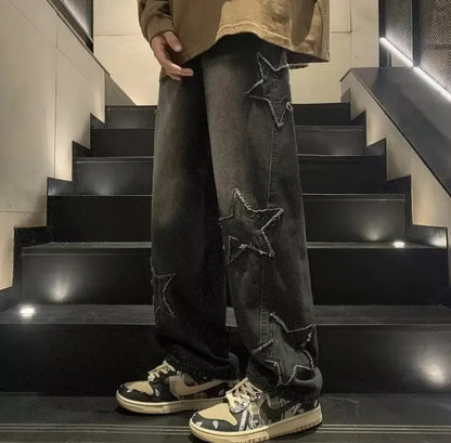 INTERNACIONAL Pantalones De Mezclilla Holgados Con Pierna Recta Five Star