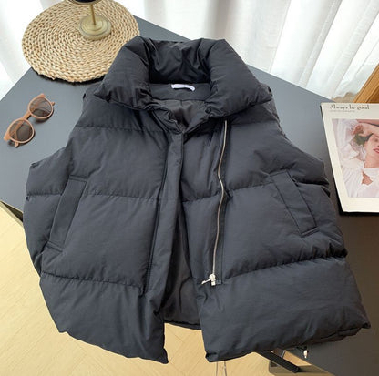 (🌎 PRODUCTO INTERNACIONAL) Chaleco Casual Sin Mangas Cálido Para Mujer