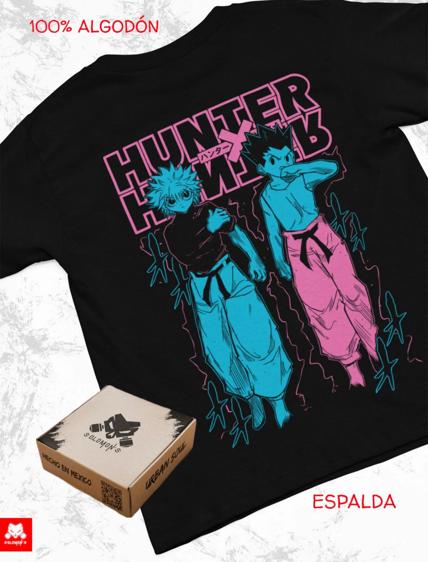 Playera Solomon's HUNTER XX HUNTER | 100%
Algodón | Tacto Suave | Anime Streetwear