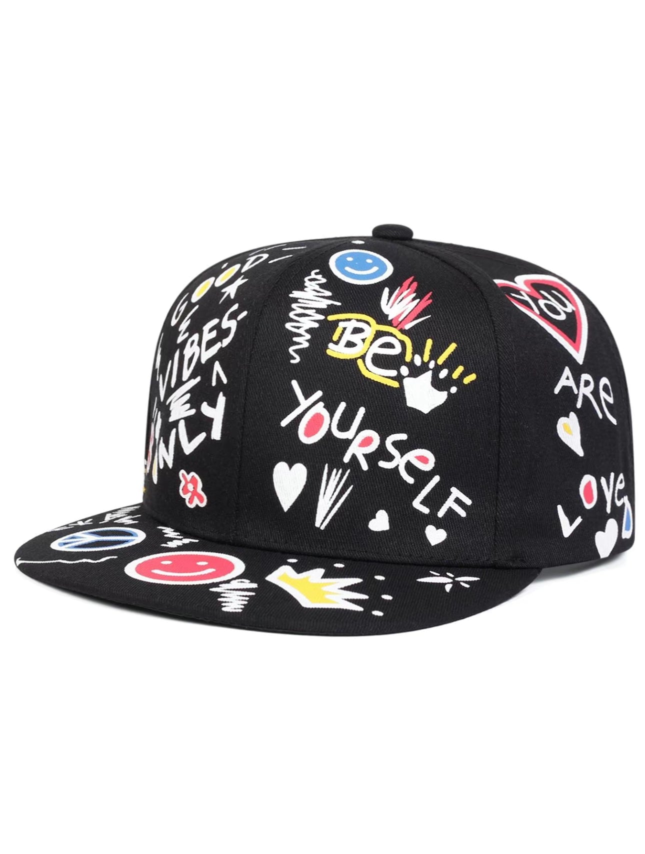 Gorra Unisex de Grafiti Hip-Hop, Protección Solar Ajustable para Exteriores, Adecuada para Viajes de Primavera y Otoño, Vacaciones en la Playa
