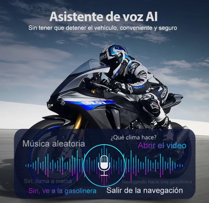 Blaise ST1 Audífono Manos Libres
Casco de Moto Headset Bluetooth 5.3
Impermeable IP56 Luces RGB Altavoz Inalámbrico con Micrófono Respuesta Automática y Control por Voz, no intercom, 1pc