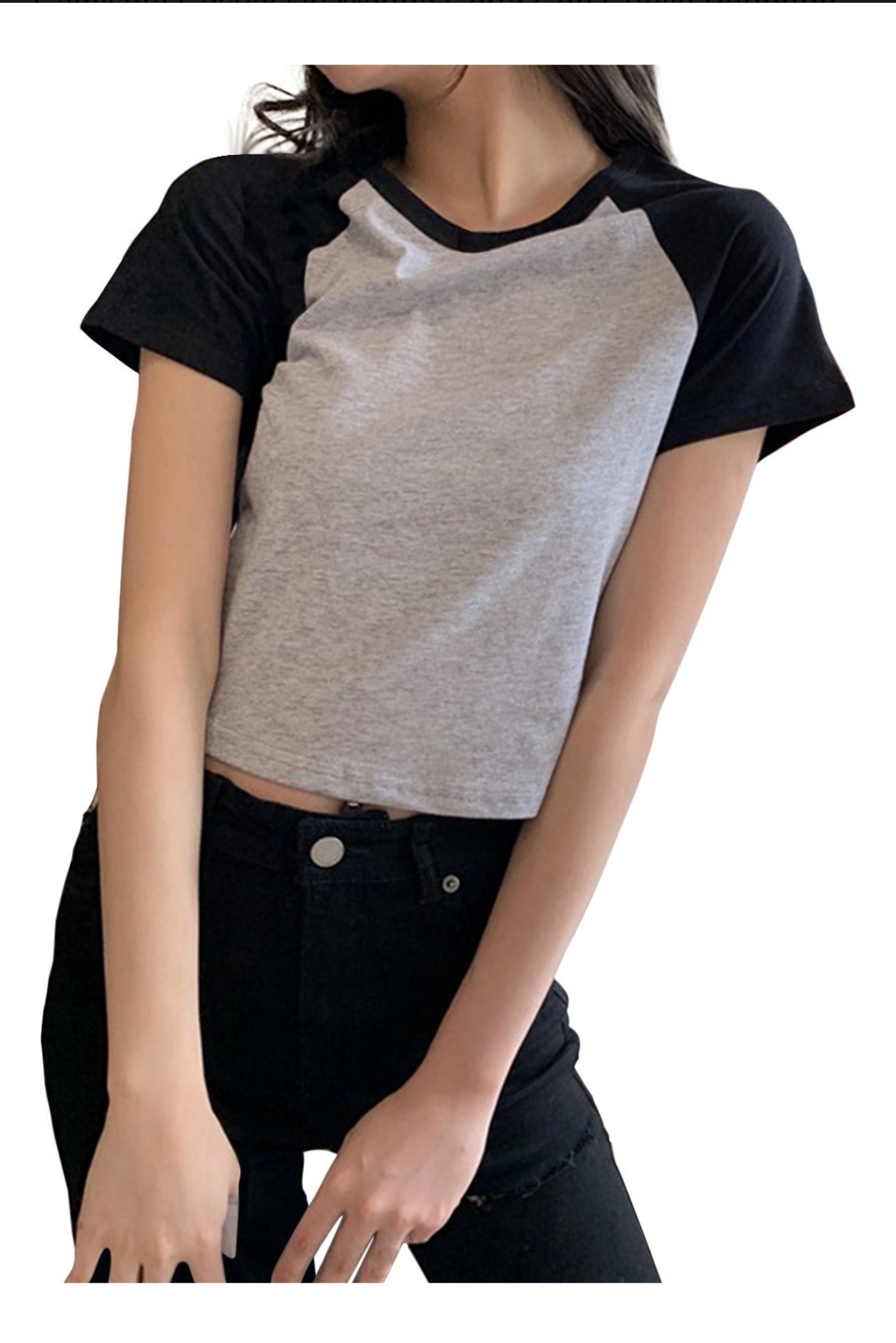 (🌎 PRODUCTO INTERNACIONAL) Camiseta Casual De Manga Corta Con Cuello Redondo Y Colores
