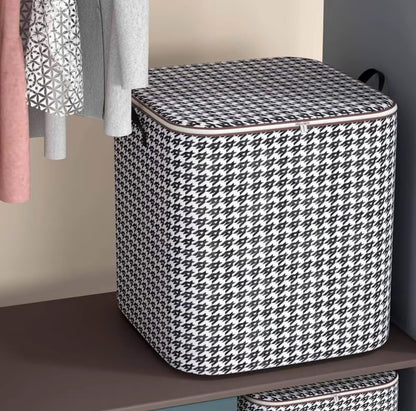 Bolsa de almacenamiento de pata de gallo de gran capacidad de 110L con cremallera, bolsa de embalaje para mudanzas a prueba de polvo para el hogar, caja de almacenamiento para colchas, ropa y pantalones