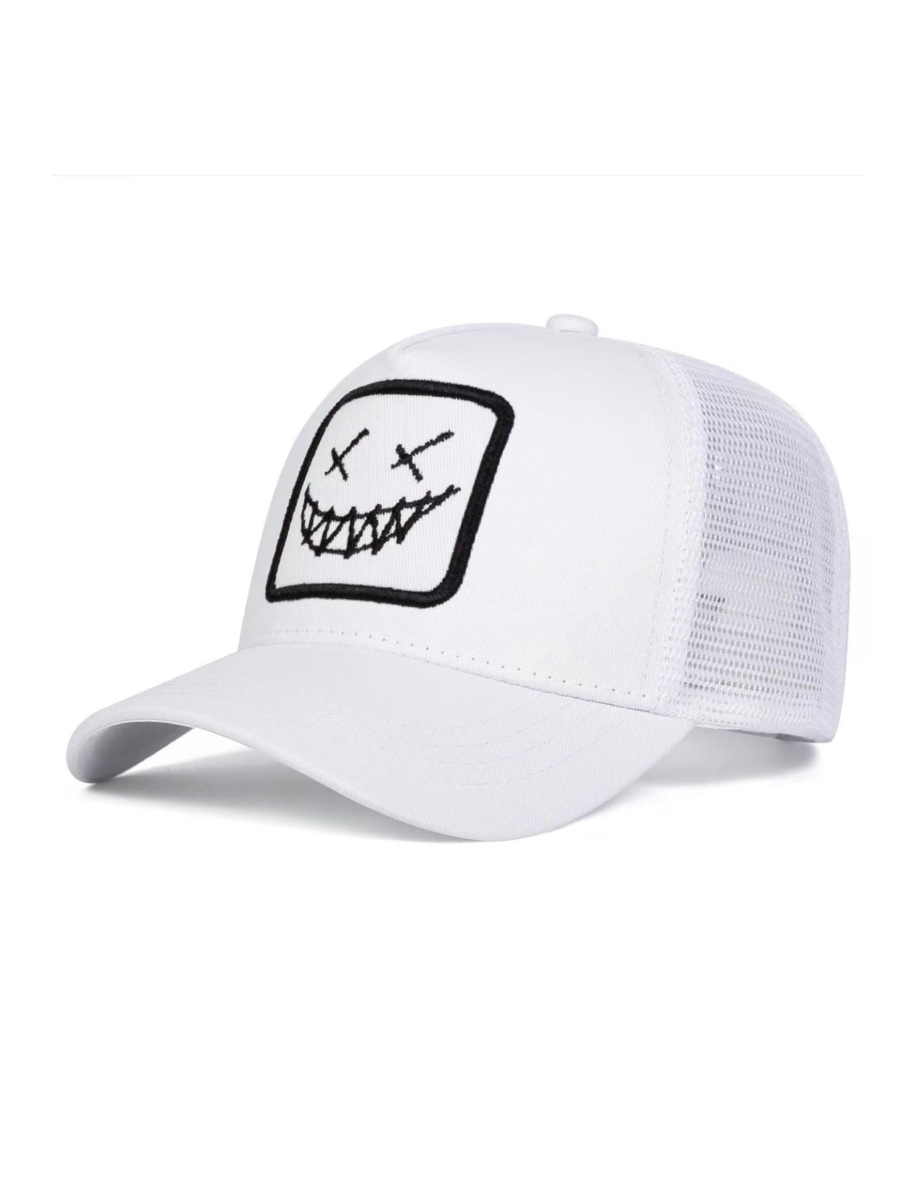 Gorra tipo camionero con diseño de cara sonriente, gorra casual para deportes al aire libre para hombres y mujeres, accesorios de moda para uso diario