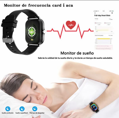 Reloj inteligente llamada sincronización teléfono móvil información hombres y mujeres moda reloj
deportivo