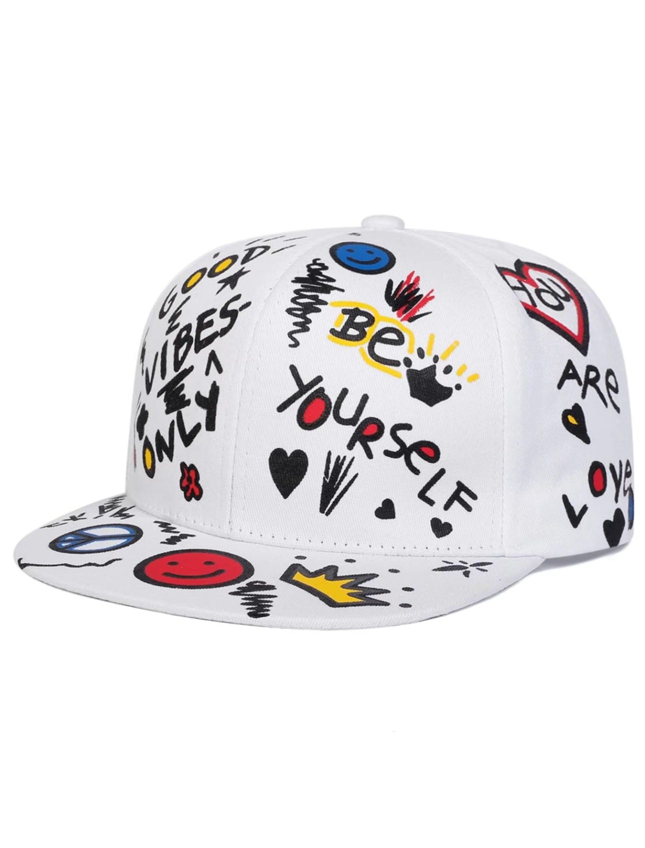 Gorra Unisex de Grafiti Hip-Hop, Protección Solar Ajustable para Exteriores, Adecuada para Viajes de Primavera y Otoño, Vacaciones en la Playa