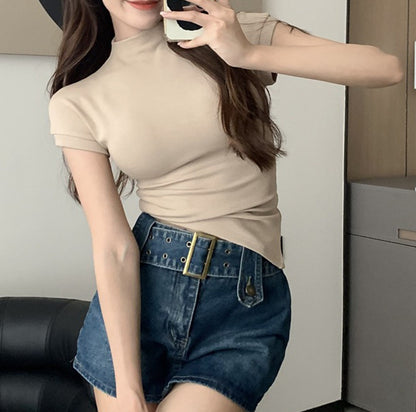 (🌎 PRODUCTO INTERNACIONAL) Camisa Base De Verano A La Moda Para Mujer, Pantalones Corto