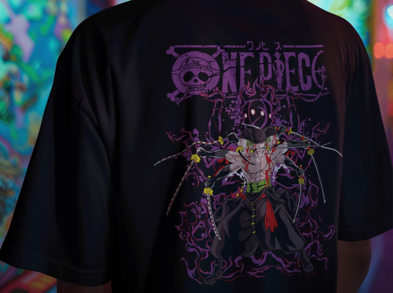 Playera Solomon's ONE PIECE ZORO | 100% Algodón | Tacto Suave | Anime Streetwear