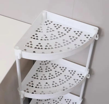 Estante de almacenamiento de esquina de 4 capas, estante de almacenamiento de cocina, estante de almacenamiento multifunción, suministros, esquina de condimentos, artefacto de esquina