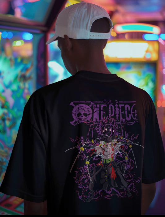 Playera Solomon's ONE PIECE ZORO | 100% Algodón | Tacto Suave | Anime Streetwear