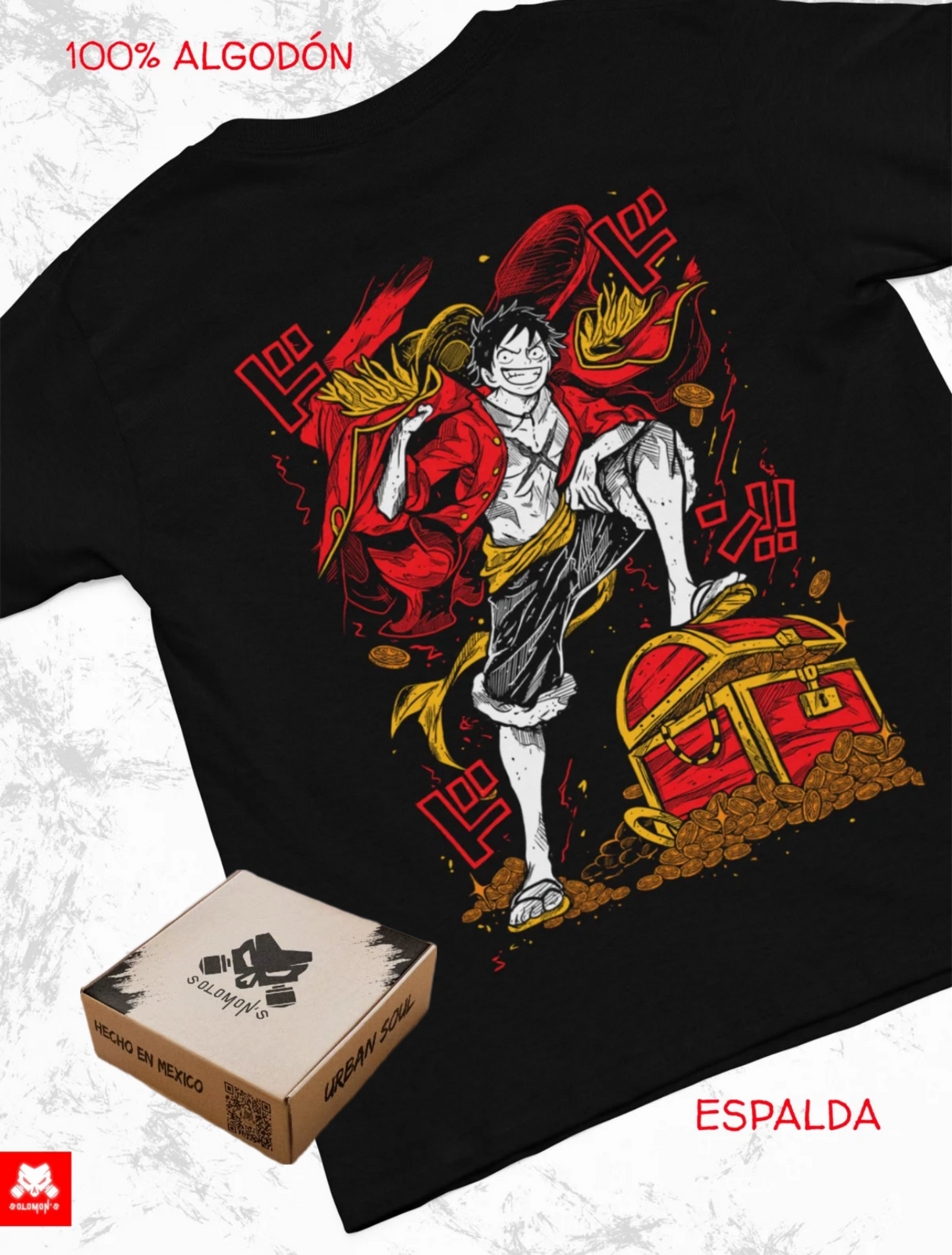 Playera Solomon's ONE PIECE LUHFFY | 100%
Algodón | Tacto Suave | Anime Streetwear