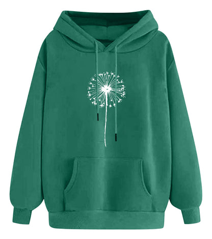 (🌎 PRODUCTO INTERNACIONAL) Sudadera Con Capucha Casual Cómoda Para Mujer Con Estampado
