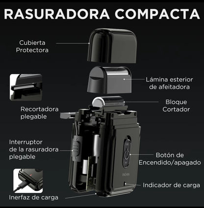 ENCHEN MSO03 Mini Afeitadora
Portátil | Diseño de Doble Hoja | Motor de Alta Velocidad | Afeitadora Recargable por USB I
Esenciales de Viaje | Negro